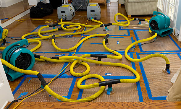 Professional Flood Damage Restoration technician working in Kawkawlin, MI